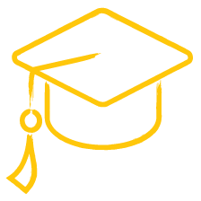 graduation yellow icon